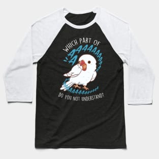 White Indian Ringneck Parrot Aaaa Baseball T-Shirt